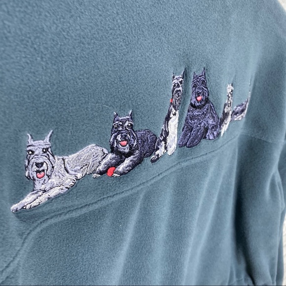 Danbury Mint Schnauzer Dogs Embroidered Fleece - Picture 16 of 16